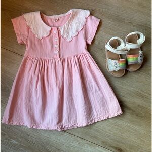 Girls Pink Dress and sandals set